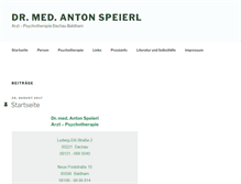 Tablet Screenshot of anton-speierl.de